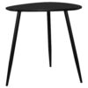 Deso Side End Table, 20 Inch Triangular Black Mango Wood, Metal Legs