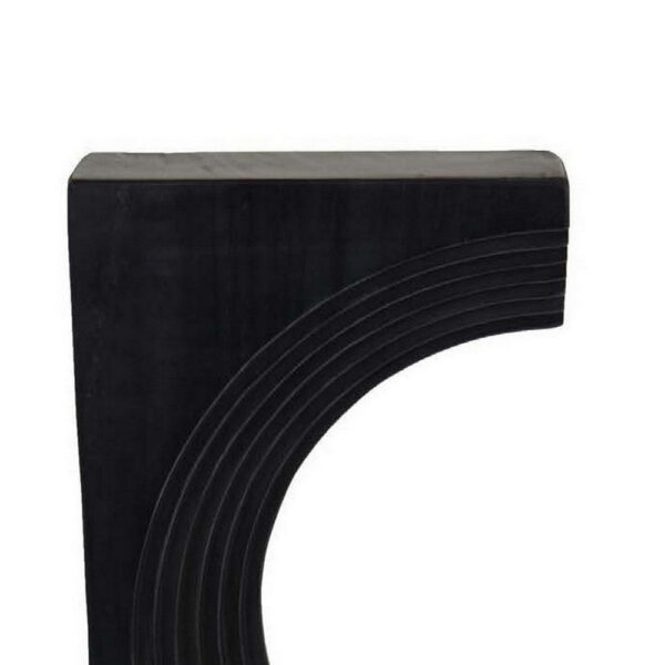 Keveny Tabletop Decor, C Arch Sculpture Texture Black Marble, 13 Inch