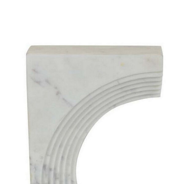 Keveny Tabletop Decor, C Arch Sculpture Texture White Marble, 13 Inch