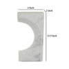 Keveny Tabletop Decor, C Arch Sculpture Texture White Marble, 13 Inch