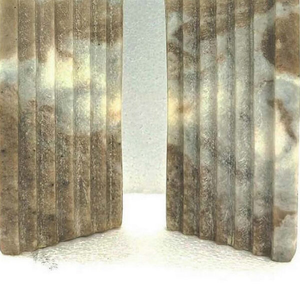 Keveny Tabletop Decor, Arch Sculpture Textured Brown Marble, 11 Inch