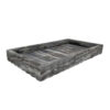 Myla Decorative Marble Tray, Subtle Gray Scalloped Edges, 14 Inch