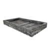 Myla Decorative Marble Tray, Subtle Gray Scalloped Edges, 14 Inch
