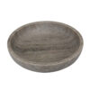 Decorative Bowl, Gray Marble, Natural Veining Patterns, 10 Inch Round