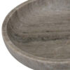 Decorative Bowl, Gray Marble, Natural Veining Patterns, 10 Inch Round