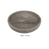 Decorative Bowl, Gray Marble, Natural Veining Patterns, 10 Inch Round