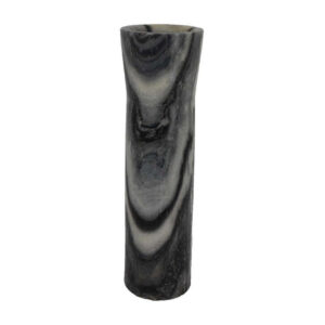 Danny Tall Accent Vase, Natural Stone Pattern Gray Marble 14 Inch