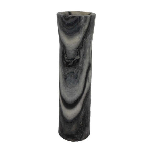 Danny Tall Accent Vase, Natural Stone Pattern Gray Marble 14 Inch