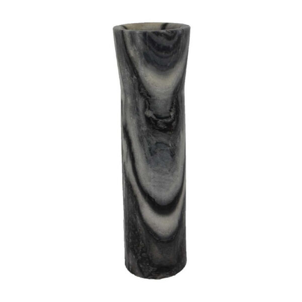Danny Tall Accent Vase, Natural Stone Pattern Gray Marble 14 Inch