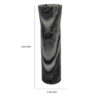 Danny Tall Accent Vase, Natural Stone Pattern Gray Marble 14 Inch