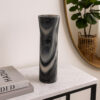 Danny Tall Accent Vase, Natural Stone Pattern Gray Marble 14 Inch