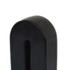 Modern Decorative Arch Sculpture in Matte Black Solid Marble, 8 Inch