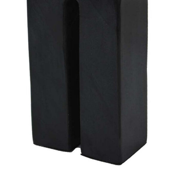 Modern Decorative Arch Sculpture in Matte Black Solid Marble, 8 Inch