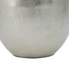 Pansy 14 Inch Modern Vase, Metal, Tall Curved Shape, Bottleneck, Silver