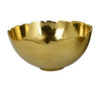 Bonz Set of 3 Bowls, Unique Top Shape, Round Base, Gold Metal Finish
