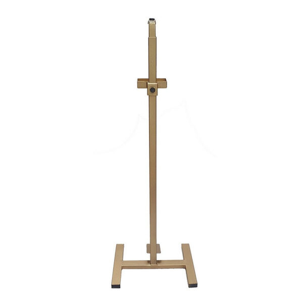 Lyna 41 Inch Sanitizer Dispenser Stand, Hands Free Foot Pedal, Gold Iron