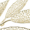 35 Inch Wall Art Decor, Large Carved Leaf Design, Aluminum Gold Finish