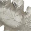 22 Inch Modern Decorative Tray, Oak Leaf Design Striking Silver Metal Frame