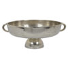 16 Inch Tabletop Decorative Bowl with a Pedestal Footed Base, Silver