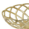 Lyna 18 Inch Modern Decorative Metal Basket Set of 3, Gold Color