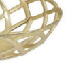 Lyna 18 Inch Modern Decorative Metal Basket Set of 3, Gold Color