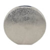 15 Inch Modern Decorative Vase, Round, Silver Finished Aluminum Frame