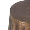 Liora 19" Side End Table | Handcrafted Bronze-Finish Aluminum | Hammered Round Design