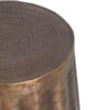 Liora 19" Side End Table | Handcrafted Bronze-Finish Aluminum | Hammered Round Design