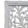 Ozy Carved Wall Art Panel Set of 2, Handcrafted Distressed White Mango Wood, 50 Inch Tall