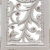 Ozy Carved Wall Art Panel Set of 2, Handcrafted Distressed White Mango Wood, 50 Inch Tall