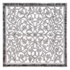 Ozy Carved Mango Wood Wall Decor| 36 Inch Square I Handcrafted Distressed Black & White