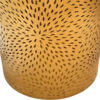 10" Decorative Iron Wastebasket Trash Can | Matte Gold | Leaf Etched Design