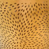 10" Decorative Iron Wastebasket Trash Can | Matte Gold | Leaf Etched Design