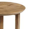 Nina 18.5" Round Handcrafted Side End Table | Natural Brown Mango Wood