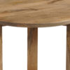 Nina 18.5" Round Handcrafted Side End Table | Natural Brown Mango Wood