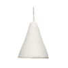 Zoe 96 Inch Pendant Chandelier, Modern Paper Mache Cone Shape, Beige