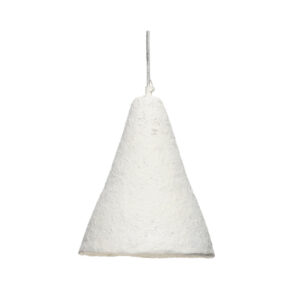 Zoe 96 Inch Pendant Chandelier, Modern Paper Mache Cone Shape, Beige