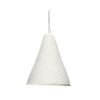 Zoe 96 Inch Pendant Chandelier, Modern Paper Mache Cone Shape, Beige