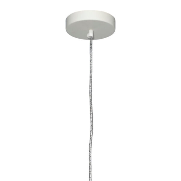 Zoe 96 Inch Pendant Chandelier, Modern Paper Mache Cone Shape, Beige