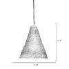 Zoe 96 Inch Pendant Chandelier, Modern Paper Mache Cone Shape, Beige