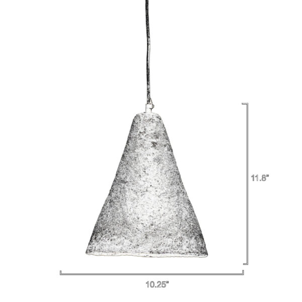Zoe 96 Inch Pendant Chandelier, Modern Paper Mache Cone Shape, Beige