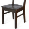 Flint Dining Chair Set of 2, Ladderback Design, Dark Brown Mahogany