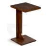 Reggie Sofa Side C Table, 15x12.5 Inch Mocha Brown Mahogany Wood