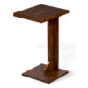 Reggie Sofa Side C Table, 15x12.5 Inch Mocha Brown Mahogany Wood