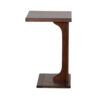 Reggie Sofa Side C Table, 15x12.5 Inch Mocha Brown Mahogany Wood