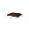 Yela Decorative Tray, 27x27 Square with Black Handles, Dark Brown
