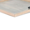 Yela Decorative Tray, 27x27 Square with Black Handles, Wheat Gray