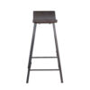 Flint Counter Stool Set of 2, Curved Dark Brown Mahogany, 24 Inch
