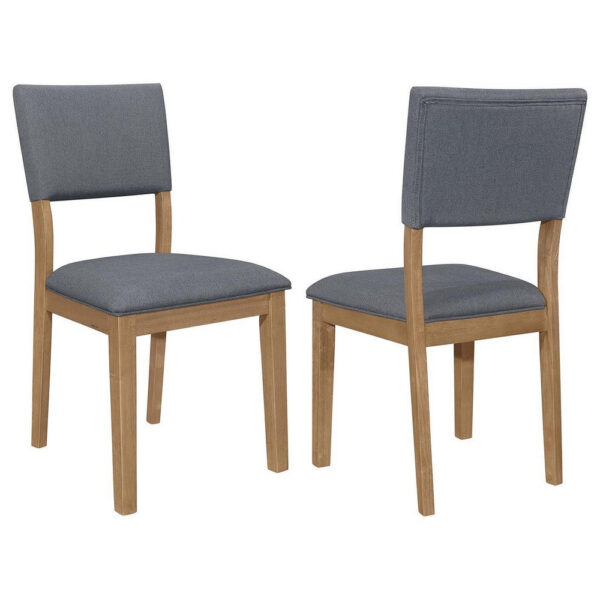 Alia 22 Inch Dining Chair, Set of 2, Fabric Cushioned, Asian Hardwood
