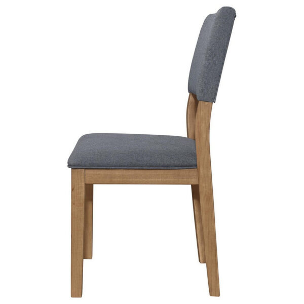 Alia 22 Inch Dining Chair, Set of 2, Fabric Cushioned, Asian Hardwood